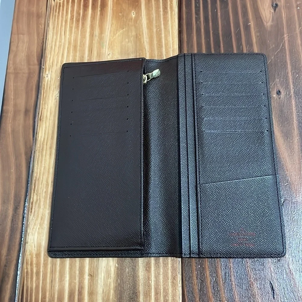Louis Vuitton Damier Ebene Brazza Long Bifold Wallet
